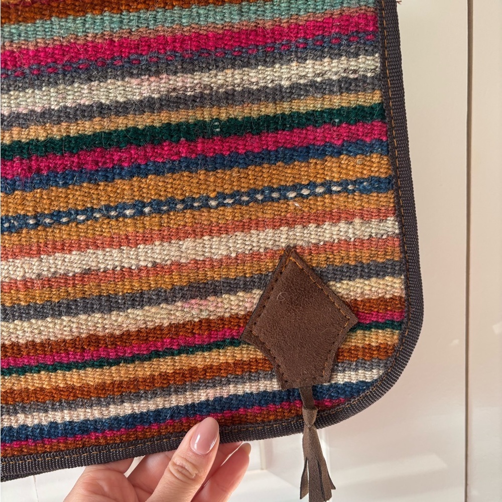 Handmade Boho Crossbody Bag Woven Stripe Shoulder Purse Ethnic Artisan - Picture 5 of 12